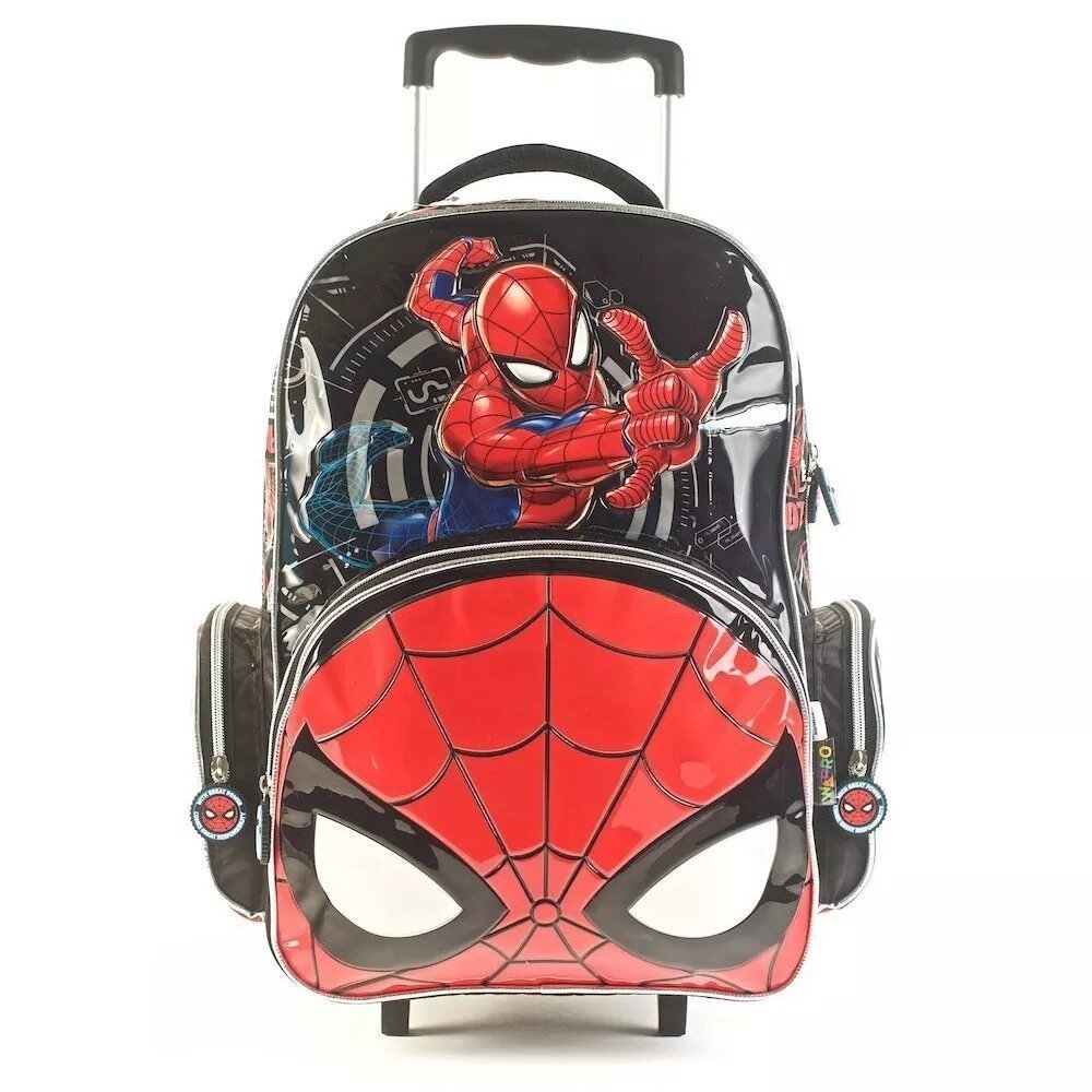 Mochila Spiderman 3d C/carro Hombre Araña 17plg - Jugueterias Carrousel