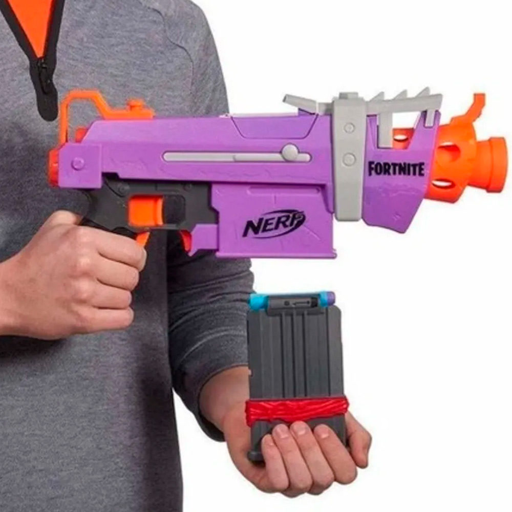 Pistola NERF Fortnite Smg com 6 Cargas